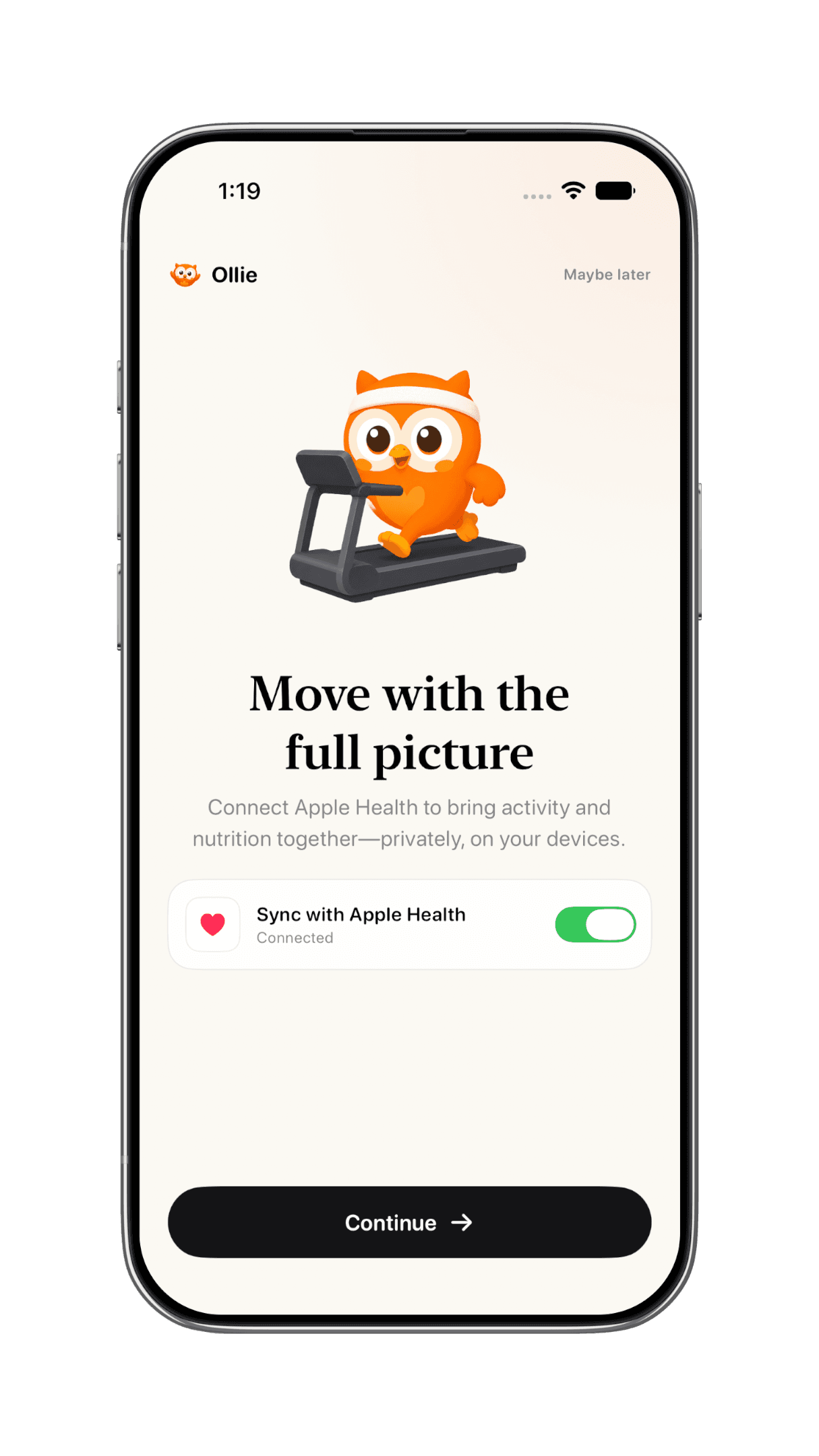 Ollie syncing with Apple Health